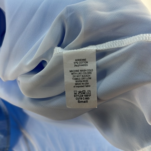 Adrienne Cotton Skinny Strap Ruffled Mini Dress, S - Picture 9 of 9